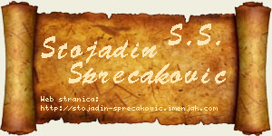 Stojadin Sprečaković vizit kartica